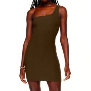Aritzia Babaton One Shoulder Sculpt Knit Dress